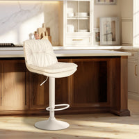 Barkruk Laurel kunstleer wit (10)