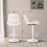 Barkruk Laurel kunstleer wit (9)