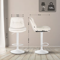 Barkruk Laurel kunstleer wit (9)