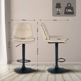 Barkruk Laurel stof zwart (9)