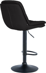 Barkruk Laurel stof zwart (6)