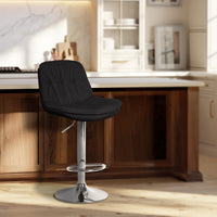 Barkruk Laurel stof chroom (3)