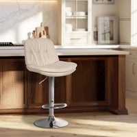 Barkruk Laurel stof chroom (10)