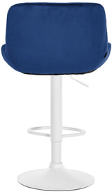 Set van 2 barkrukken Solon wit fluweel (5)