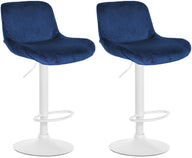 Set van 2 barkrukken Solon wit fluweel