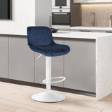 Set van 2 barkrukken Solon wit fluweel (3)