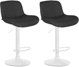 Set van 2 barkrukken Solon wit fluweel (8)