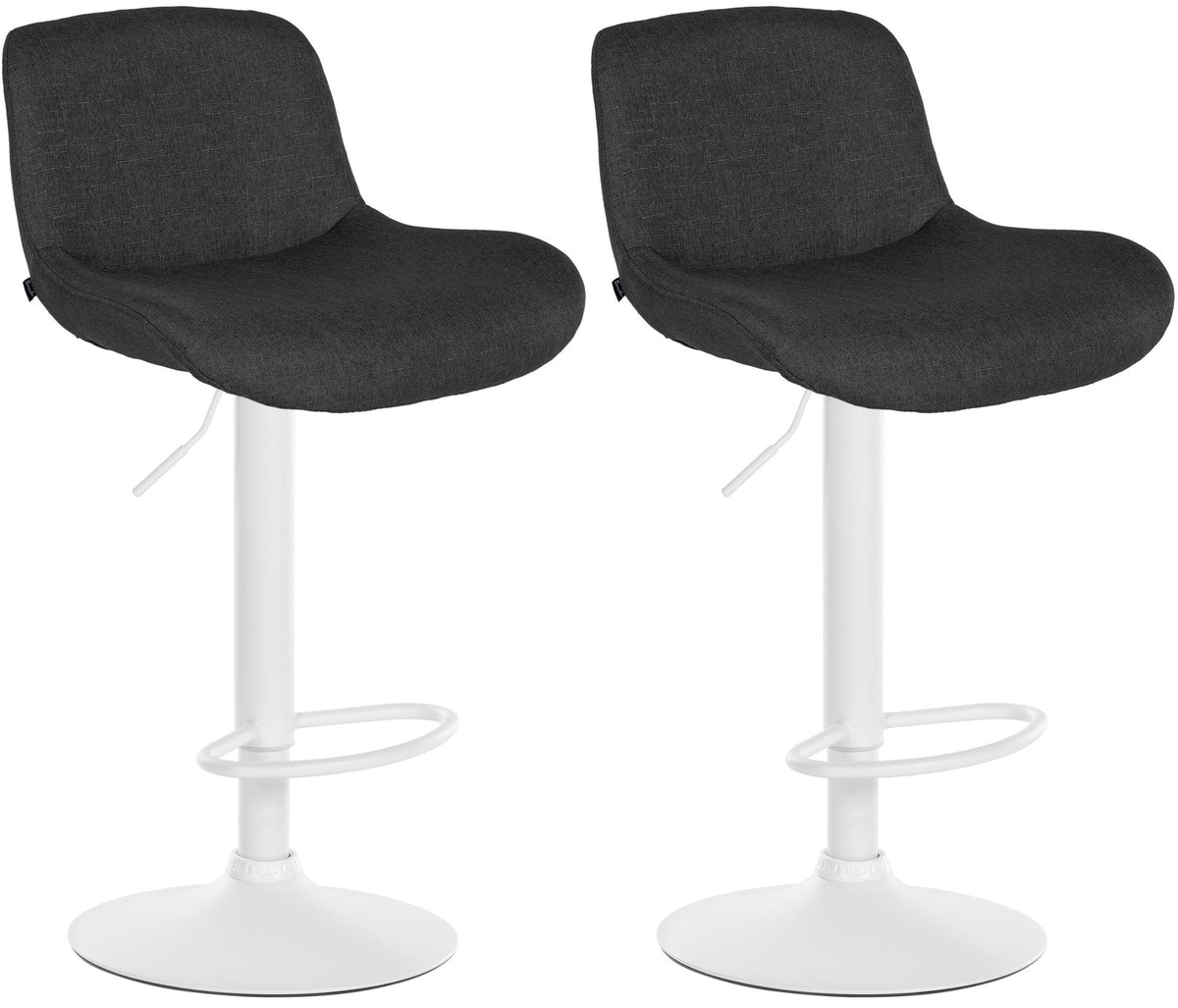 Set van 2 barkrukken Solon wit fluweel (8)
