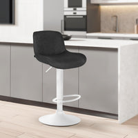 Set van 2 barkrukken Solon wit fluweel (10)