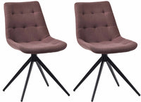 2-delige set eetkamerstoel Merna stof (6)
