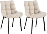Set van 2 stoelen Saranda stof zwart