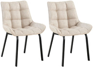Set van 2 stoelen Saranda stof zwart