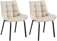 Set van 2 stoelen Saranda stof zwart