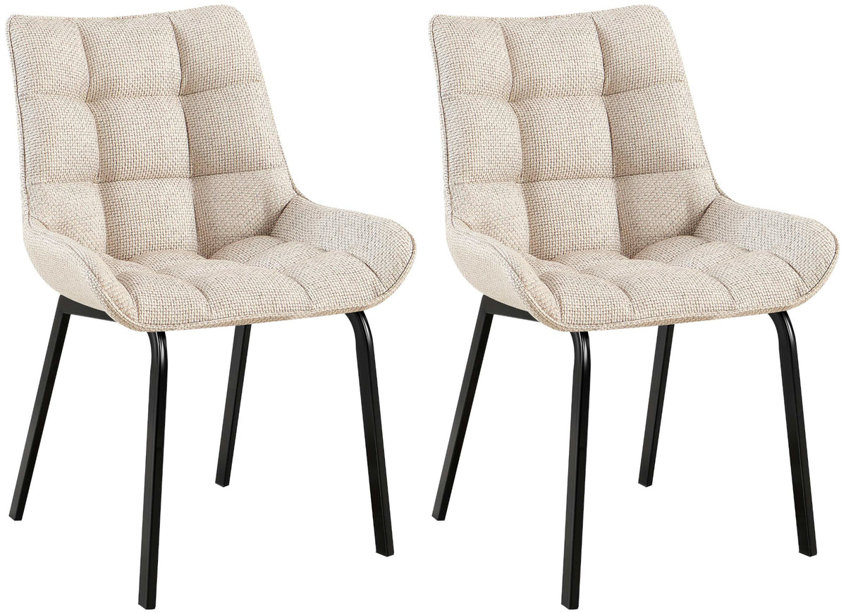 Set van 2 stoelen Saranda stof zwart