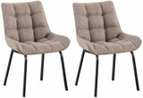 Set van 2 stoelen Saranda stof zwart (6)