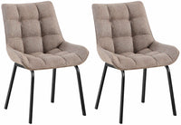 Set van 2 stoelen Saranda stof zwart (6)