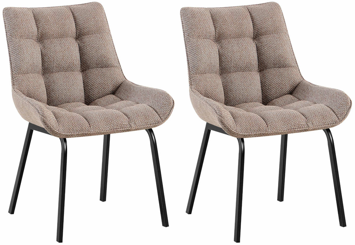 Set van 2 stoelen Saranda stof zwart (6)