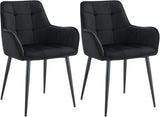 2-delige set eetkamerstoel Ferndale fluweel