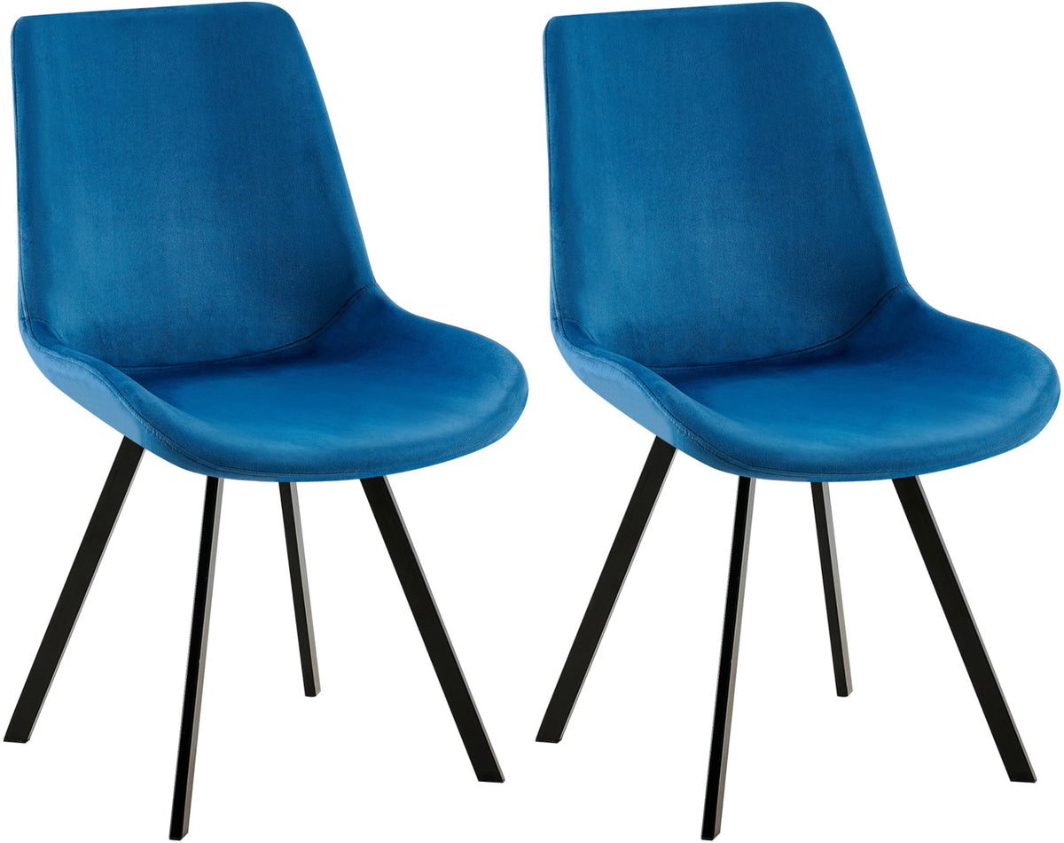 2-delige set eetkamerstoel Lewes fluweel (7)