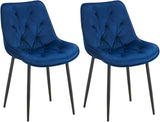 Set van 2 Wallace eetkamerstoelen fluweel