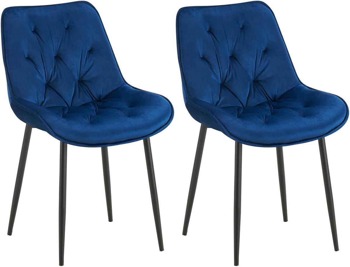 Set van 2 Wallace eetkamerstoelen fluweel
