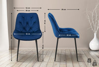 Set van 2 Wallace eetkamerstoelen fluweel (2)
