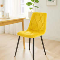 Set van 2 Clairton fluwelen eetkamerstoelen (2)