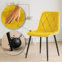 Set van 2 Clairton fluwelen eetkamerstoelen (3)