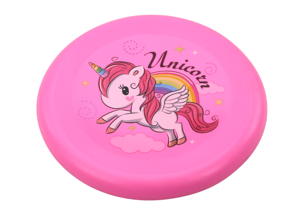 Roze eenhoorn vliegende frisbee 20 cm