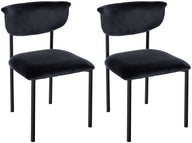 Set van 2 bezoekersstoelen Gambell fluweel