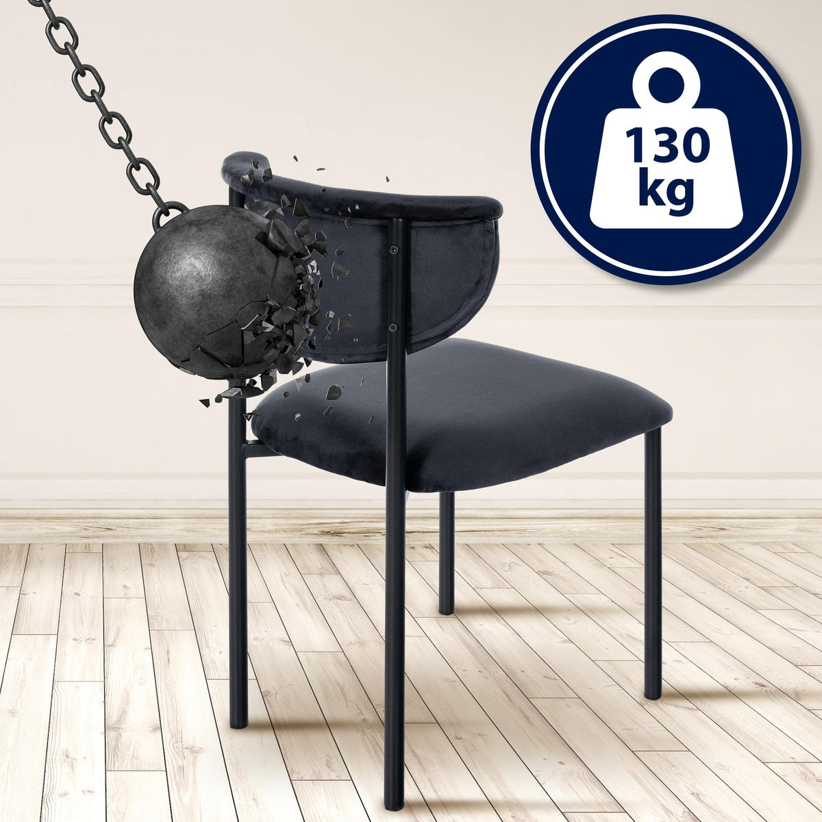 Set van 2 bezoekersstoelen Gambell fluweel (3)