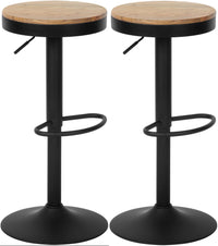 Set van 2 barkrukken Pitas iepenhout