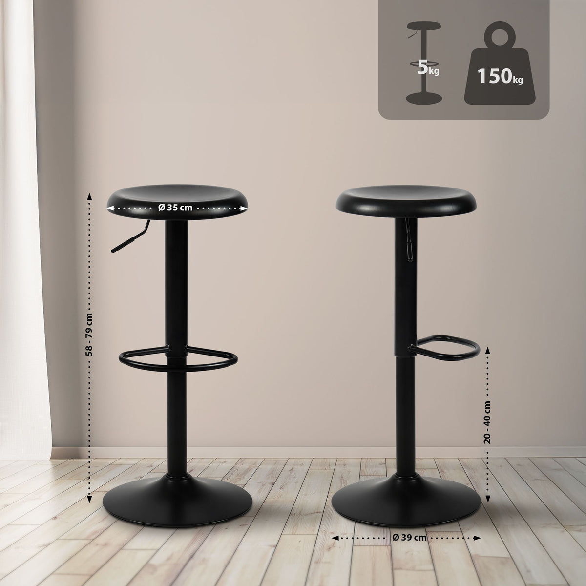 Set van 2 barstoelen Williston (2)