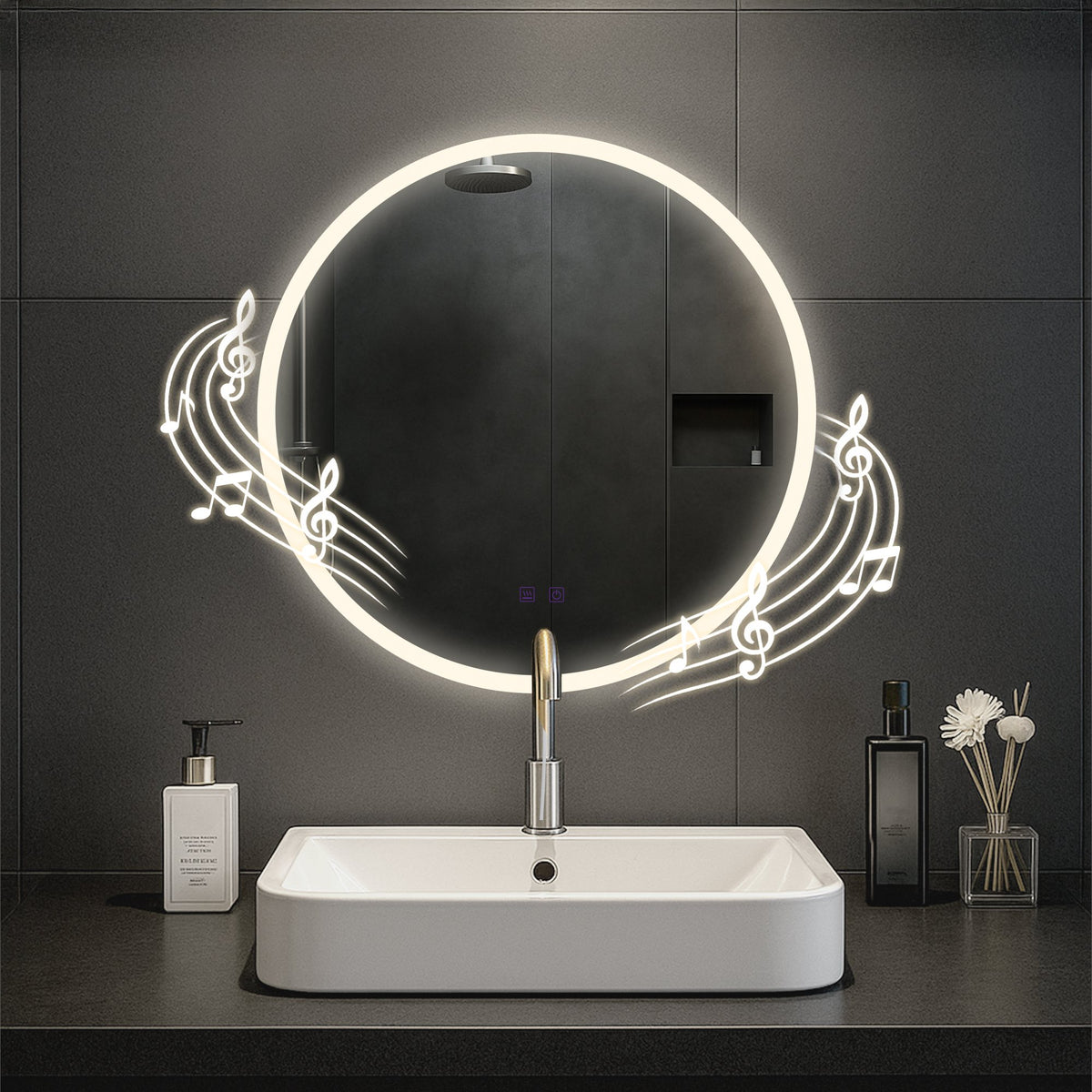 Badkamerspiegel Laconia 60 met Bluetooth