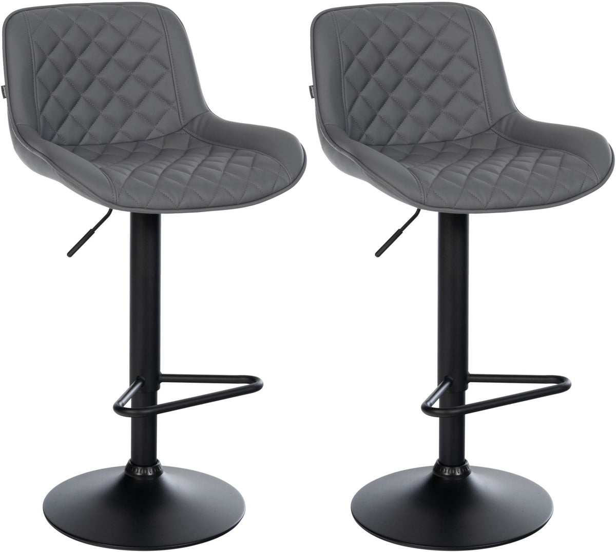 Set van 2 barstoelen Kasson kunstleer