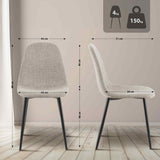 4-delige set eetkamerstoelen Napier stof (9)