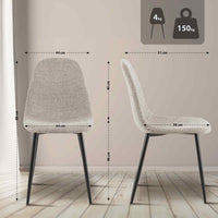 4-delige set eetkamerstoelen Napier stof (9)