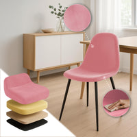 4-delige set eetkamerstoelen Napier fluweel (4)