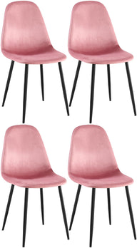4-delige set eetkamerstoelen Napier fluweel