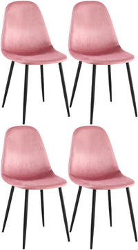 4-delige set eetkamerstoelen Napier fluweel