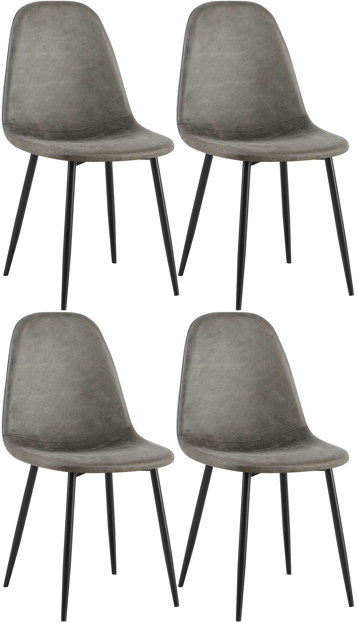 4-delige set eetkamerstoelen Napier kunstleer