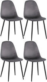 4-delige set eetkamerstoelen Napier fluweel (8)