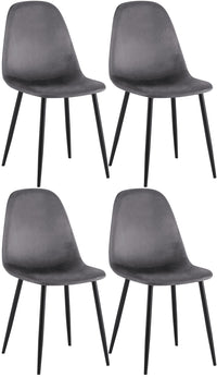 4-delige set eetkamerstoelen Napier fluweel (8)