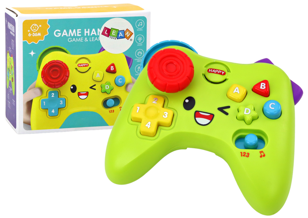 Interactieve tablet, leerconsole, lichtjes, geluiden, groen