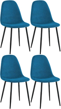 4-delige set eetkamerstoelen Napier stof
