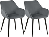 Set van 2 eetkamerstoelen Vessa fluweel