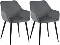 Set van 2 eetkamerstoelen Vessa fluweel