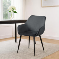 Set van 2 eetkamerstoelen Vessa fluweel (3)