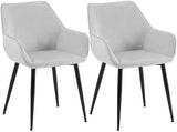 Set van 2 eetkamerstoelen Vessa fluweel (8)