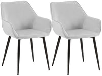 Set van 2 eetkamerstoelen Vessa fluweel (8)